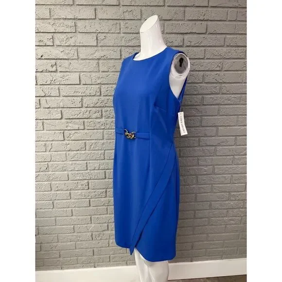 Shelby & Palmer Women Asymmetrical Hem Sheath Dress Size 12 - Picture 4 of 9